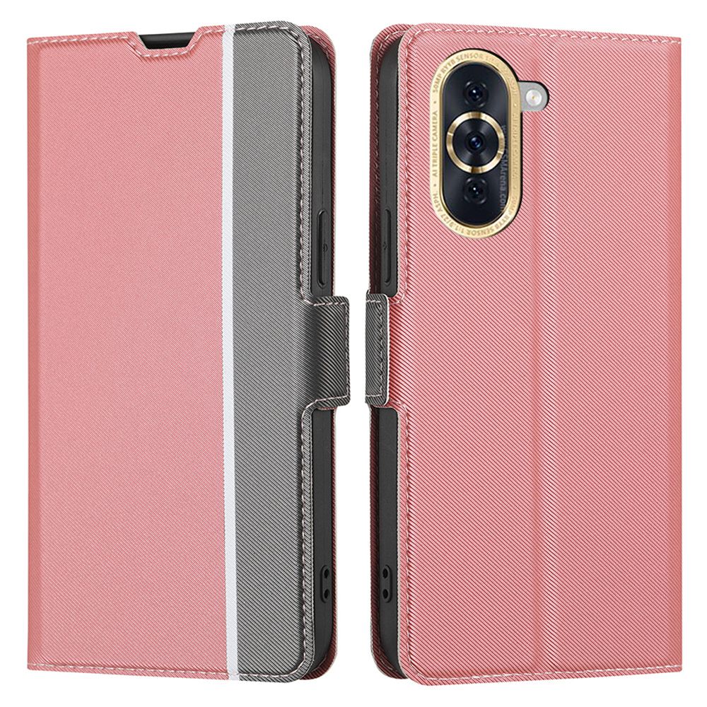 For Huawei nova 10 4G Ultra-thin Drop-proof Flip Phone Case Twill Texture PU Leather+TPU Anti-scratch Cellphone Cover with Stand