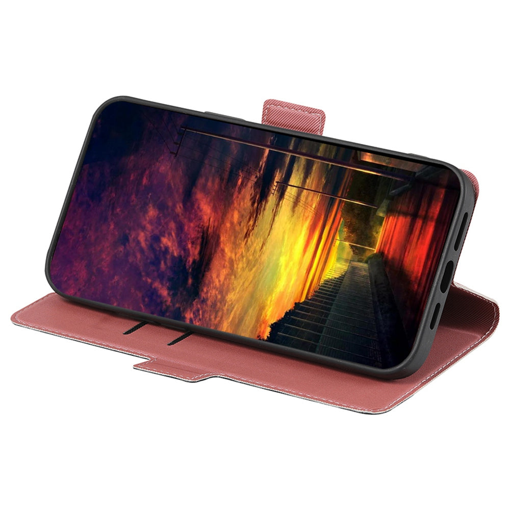 For Huawei nova 10 4G Ultra-thin Drop-proof Flip Phone Case Twill Texture PU Leather+TPU Anti-scratch Cellphone Cover with Stand
