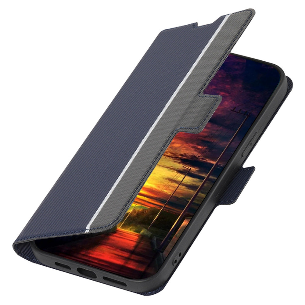 For Huawei nova 10 4G Ultra-thin Drop-proof Flip Phone Case Twill Texture PU Leather+TPU Anti-scratch Cellphone Cover with Stand