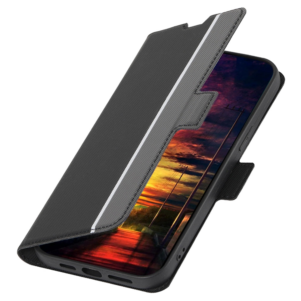 For Huawei nova 10 4G Ultra-thin Drop-proof Flip Phone Case Twill Texture PU Leather+TPU Anti-scratch Cellphone Cover with Stand