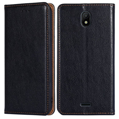 Stand Wallet Full Protection Phone Case for Nokia C100 4G, Magnetic Auto-absorbed PU Leather Protective Cover