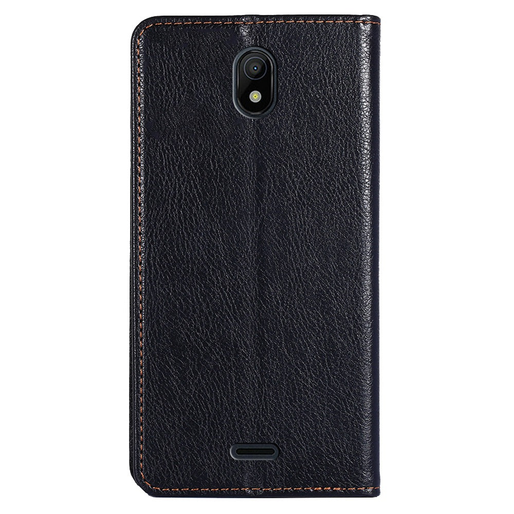 Stand Wallet Full Protection Phone Case for Nokia C100 4G, Magnetic Auto-absorbed PU Leather Protective Cover