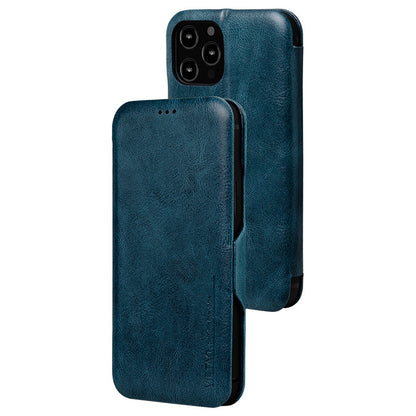 For iPhone 13 Pro 6.1 inch PU Leather Foldable Stand Case Folio Flip Magnetic Closure Card Slot Phone Cover