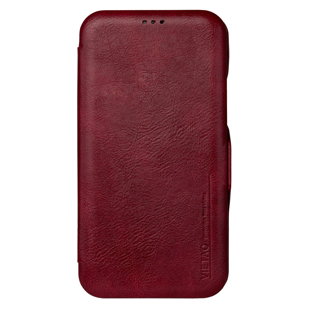 For iPhone 13 Pro 6.1 inch PU Leather Foldable Stand Case Folio Flip Magnetic Closure Card Slot Phone Cover