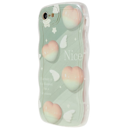 For iPhone 7 / 8 4.7 inch / SE (2020) / SE (2022) Wavy Edge Glossy Pattern Printed Soft TPU Phone Case Back Cover