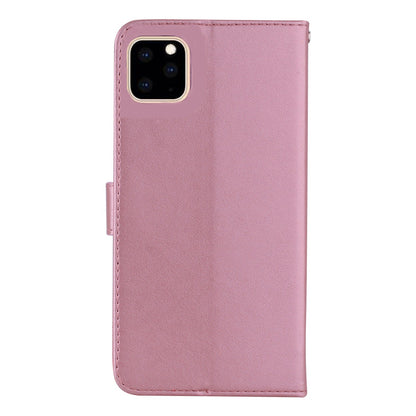 Rhinestone Decor Leather Case for iPhone 14 6.1 inch, Owl Flower Imprinted Phone Wallet Stand Cover