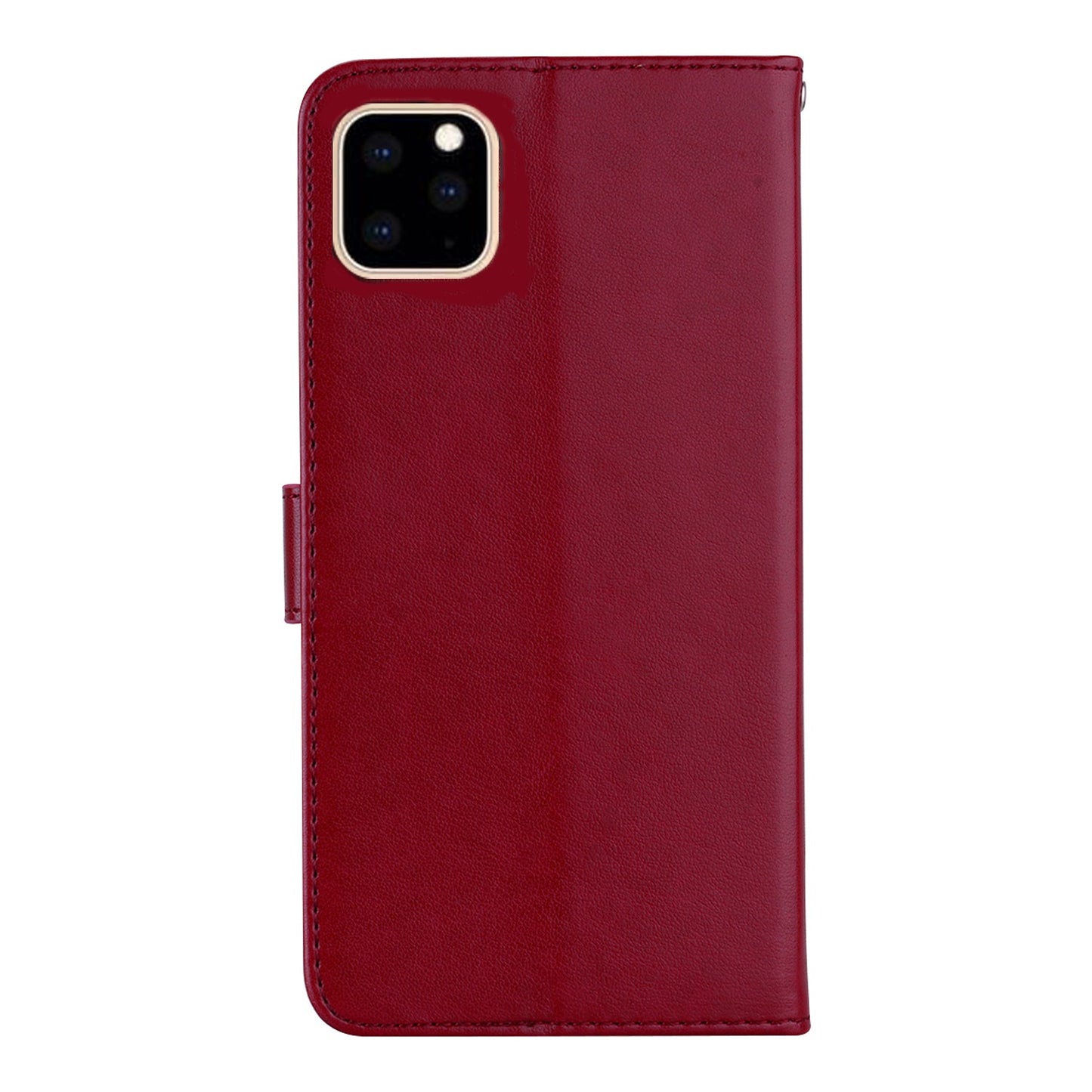 Rhinestone Decor Leather Case for iPhone 14 6.1 inch, Owl Flower Imprinted Phone Wallet Stand Cover
