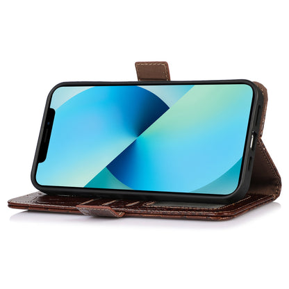 For Honor X40i 5G Anti-scratch Crocodile Texture Phone Case Genuine Cowhide Leather Wallet Stand RFID Blocking Folio Magnetic Closure Phone Cover