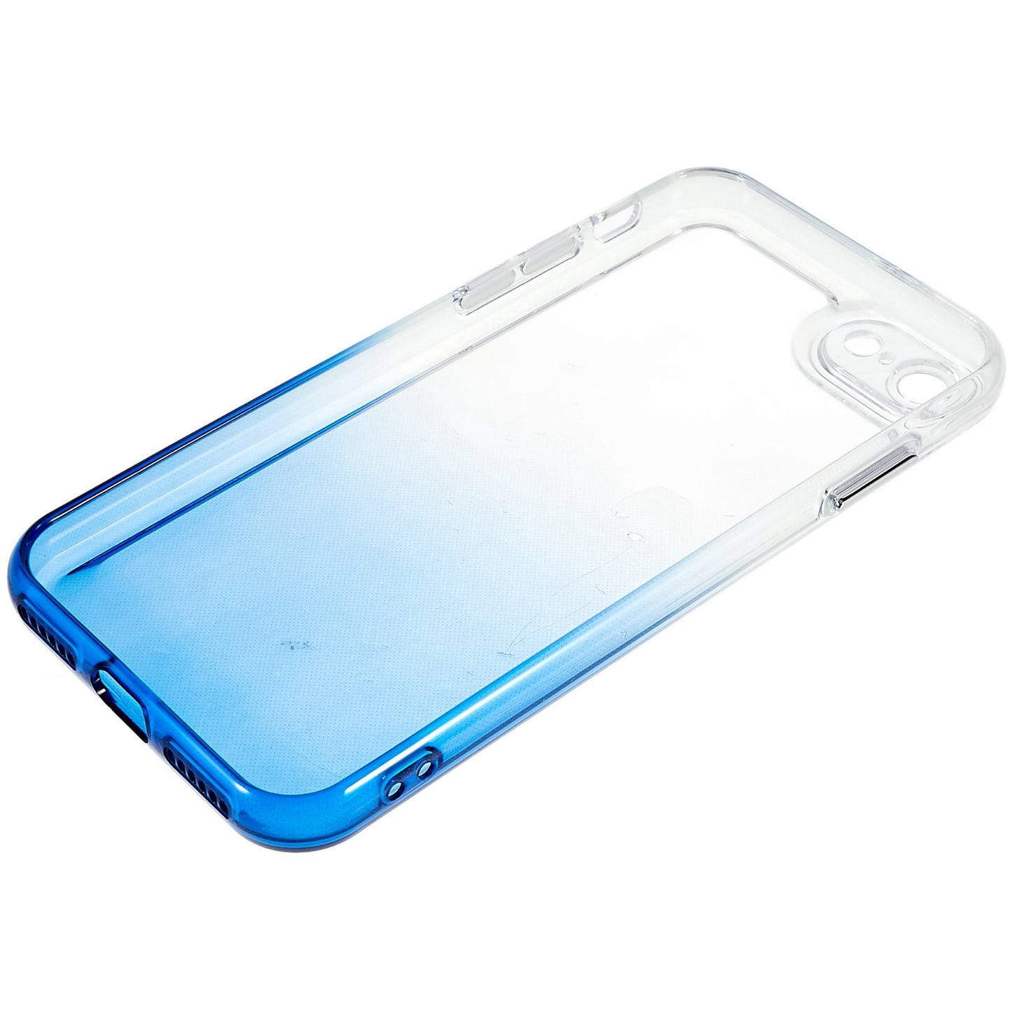 For iPhone 7 / 8 / SE (2020) / SE (2022) Gradient TPU Case Electroplating Buttons Mobile Phone Back Cover