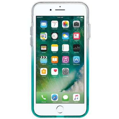 For iPhone 7 / 8 / SE (2020) / SE (2022) Gradient TPU Case Electroplating Buttons Mobile Phone Back Cover