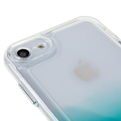 For iPhone 7 / 8 / SE (2020) / SE (2022) Gradient TPU Case Electroplating Buttons Mobile Phone Back Cover