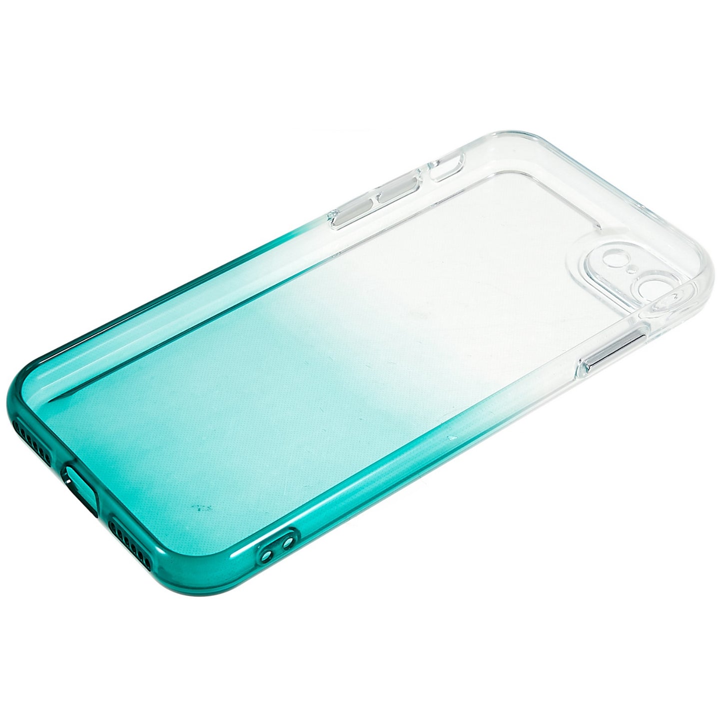 For iPhone 7 / 8 / SE (2020) / SE (2022) Gradient TPU Case Electroplating Buttons Mobile Phone Back Cover