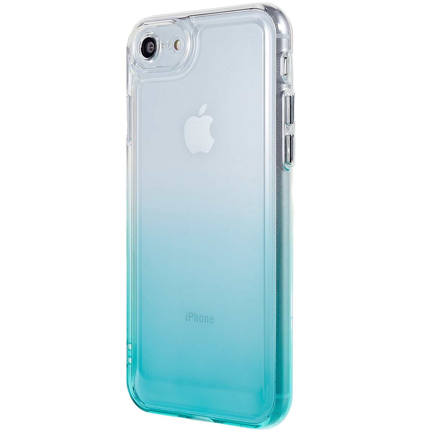 For iPhone 7 / 8 / SE (2020) / SE (2022) Gradient TPU Case Electroplating Buttons Mobile Phone Back Cover