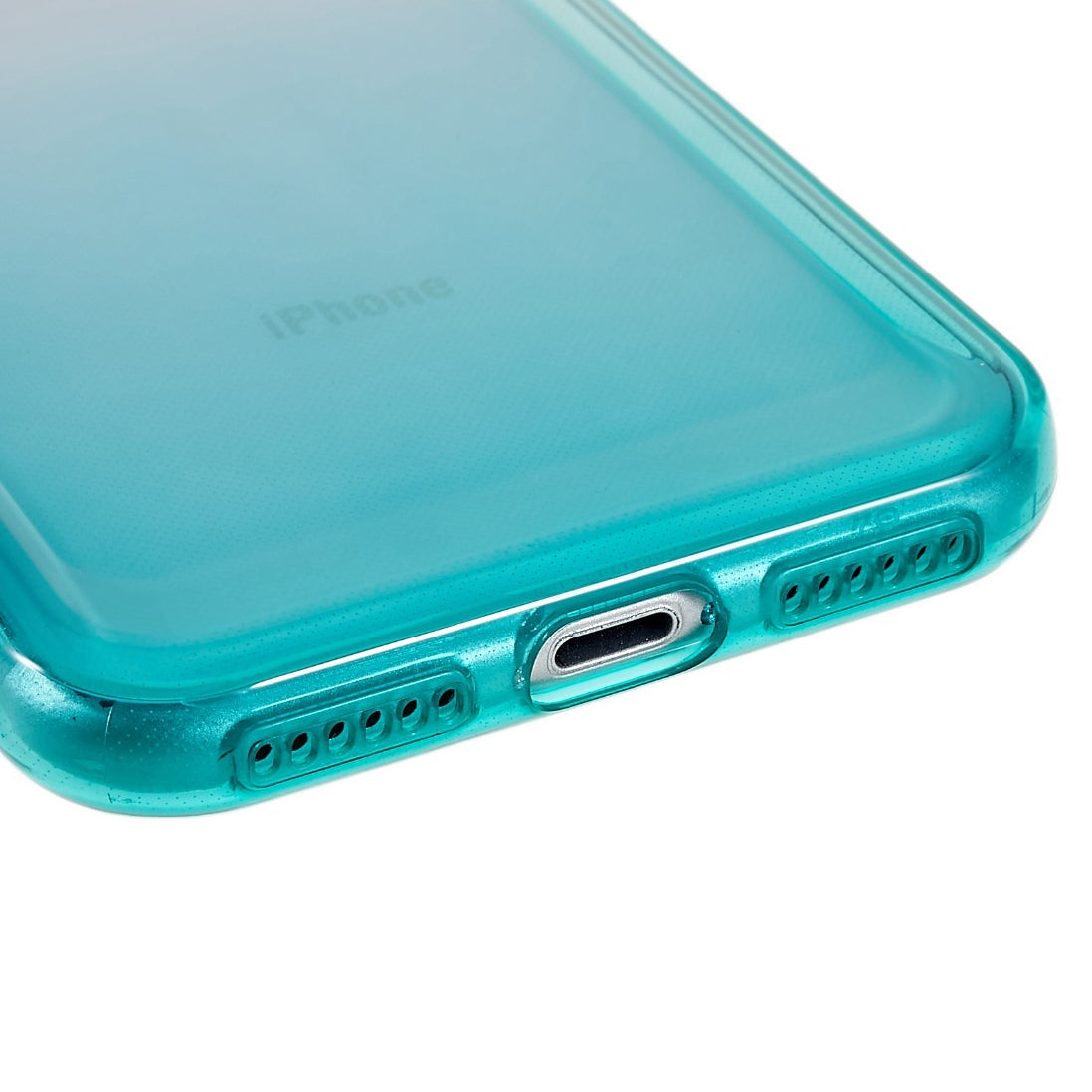 For iPhone 7 / 8 / SE (2020) / SE (2022) Gradient TPU Case Electroplating Buttons Mobile Phone Back Cover