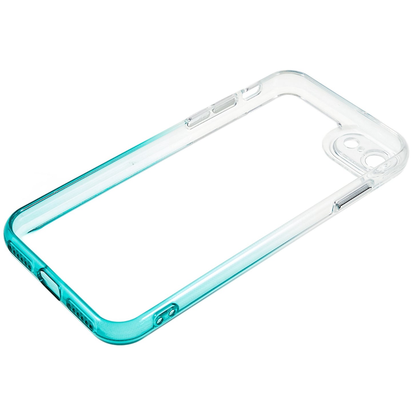 For iPhone 7 / 8 / SE (2020) / SE (2022) Gradient TPU Case Electroplating Buttons Mobile Phone Back Cover