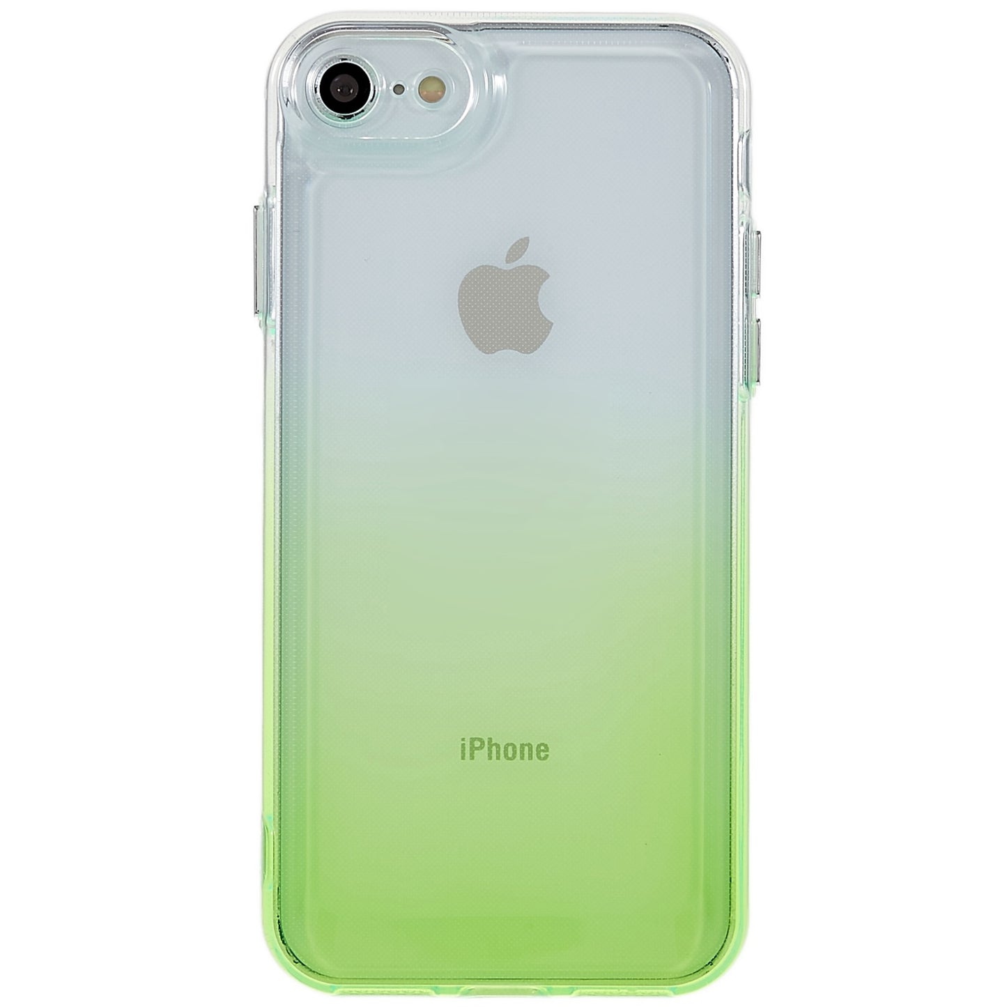 For iPhone 7 / 8 / SE (2020) / SE (2022) Gradient TPU Case Electroplating Buttons Mobile Phone Back Cover