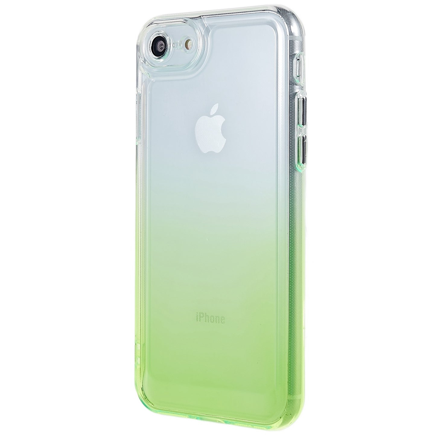 For iPhone 7 / 8 / SE (2020) / SE (2022) Gradient TPU Case Electroplating Buttons Mobile Phone Back Cover