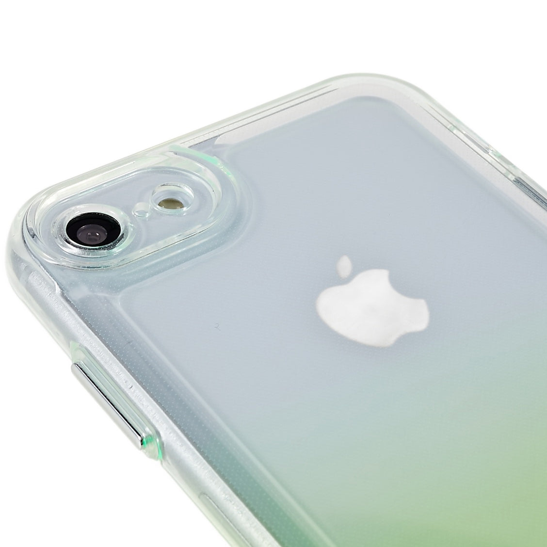 For iPhone 7 / 8 / SE (2020) / SE (2022) Gradient TPU Case Electroplating Buttons Mobile Phone Back Cover