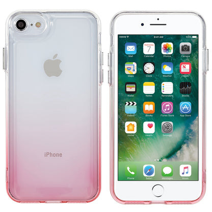 For iPhone 7 / 8 / SE (2020) / SE (2022) Gradient TPU Case Electroplating Buttons Mobile Phone Back Cover