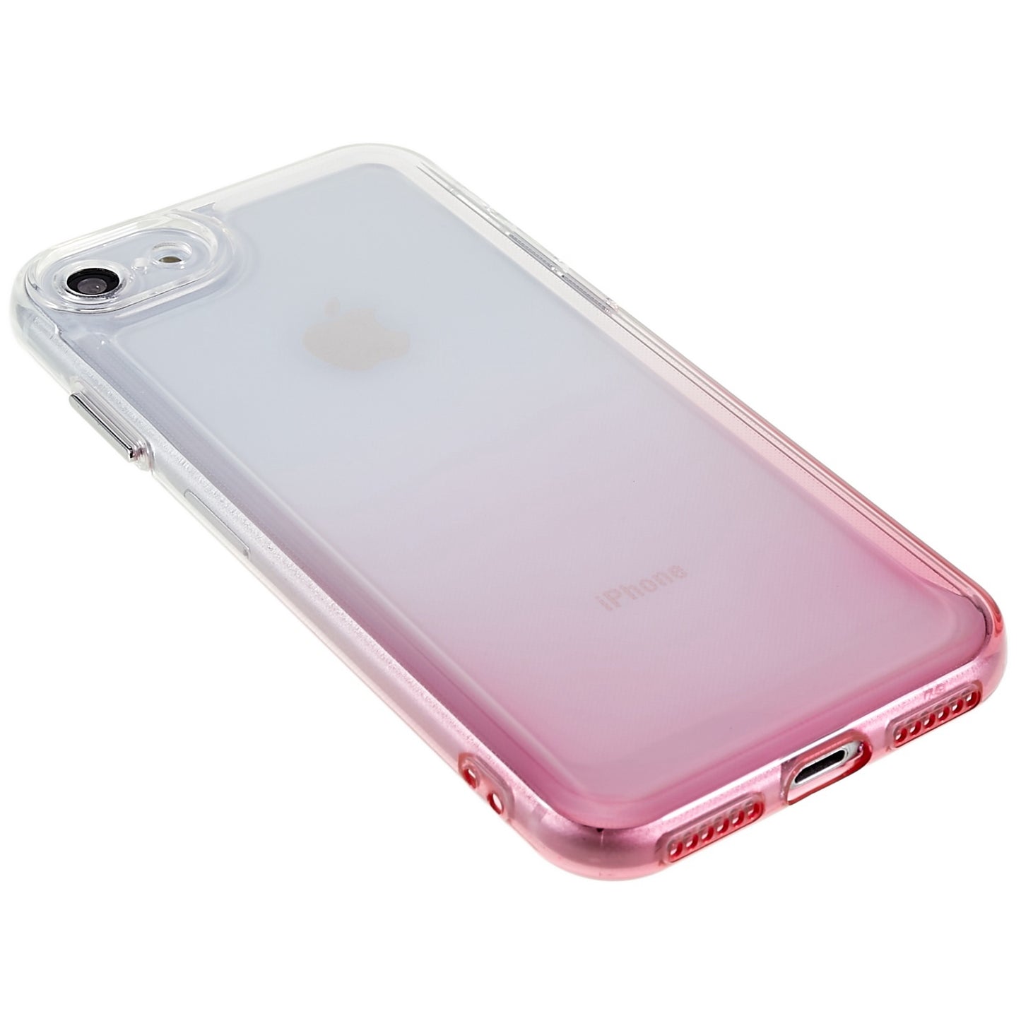 For iPhone 7 / 8 / SE (2020) / SE (2022) Gradient TPU Case Electroplating Buttons Mobile Phone Back Cover