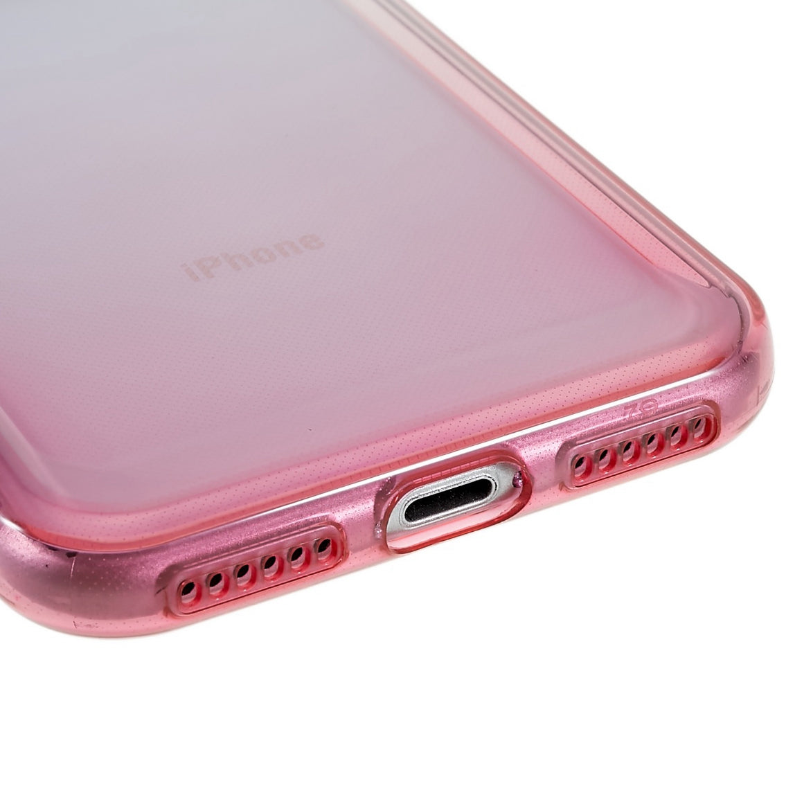 For iPhone 7 / 8 / SE (2020) / SE (2022) Gradient TPU Case Electroplating Buttons Mobile Phone Back Cover