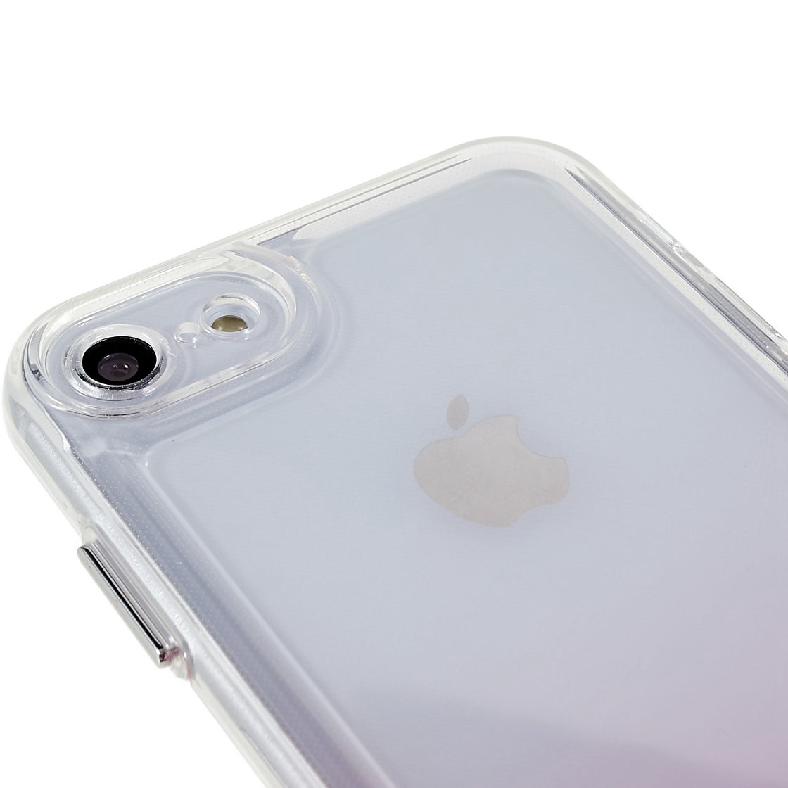 For iPhone 7 / 8 / SE (2020) / SE (2022) Gradient TPU Case Electroplating Buttons Mobile Phone Back Cover