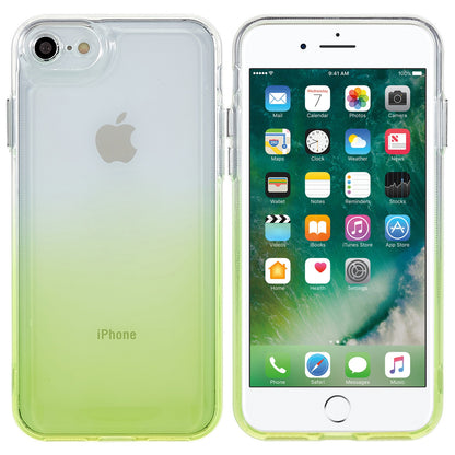 For iPhone 7 / 8 / SE (2020) / SE (2022) Gradient TPU Case Electroplating Buttons Mobile Phone Back Cover