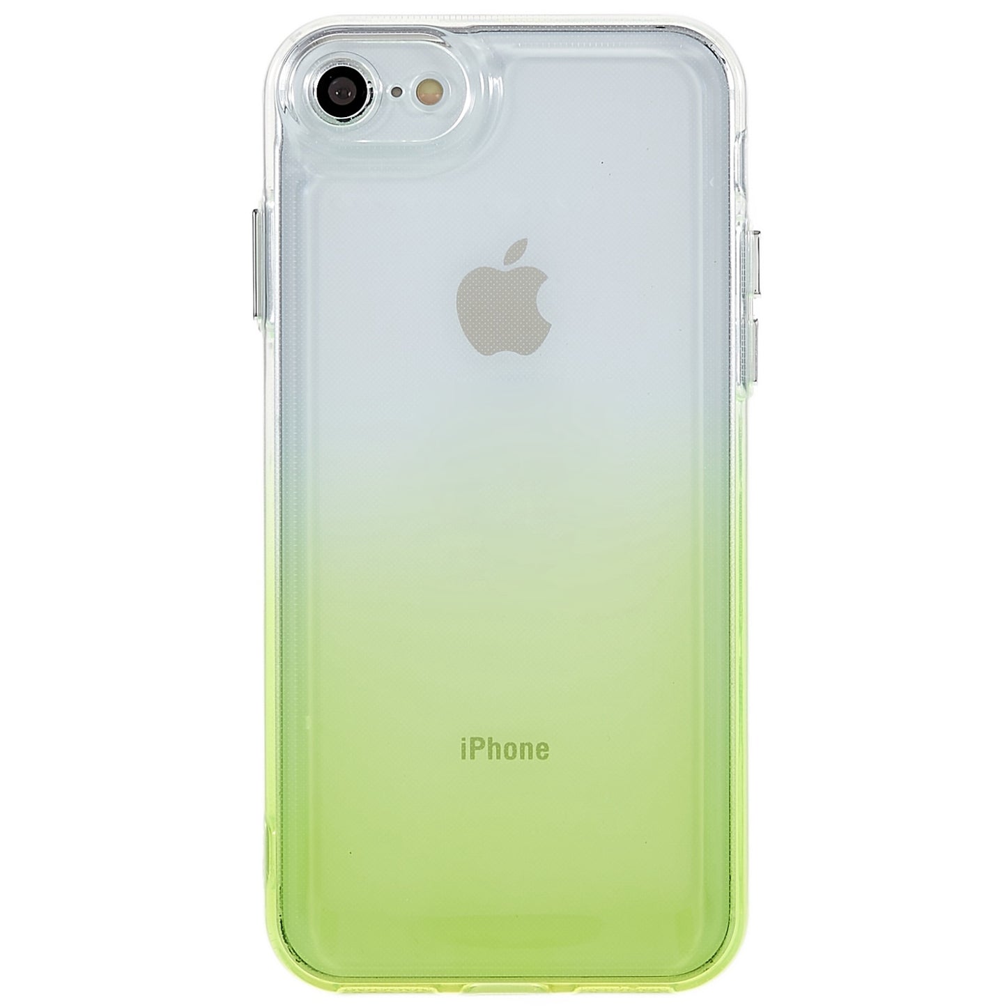 For iPhone 7 / 8 / SE (2020) / SE (2022) Gradient TPU Case Electroplating Buttons Mobile Phone Back Cover