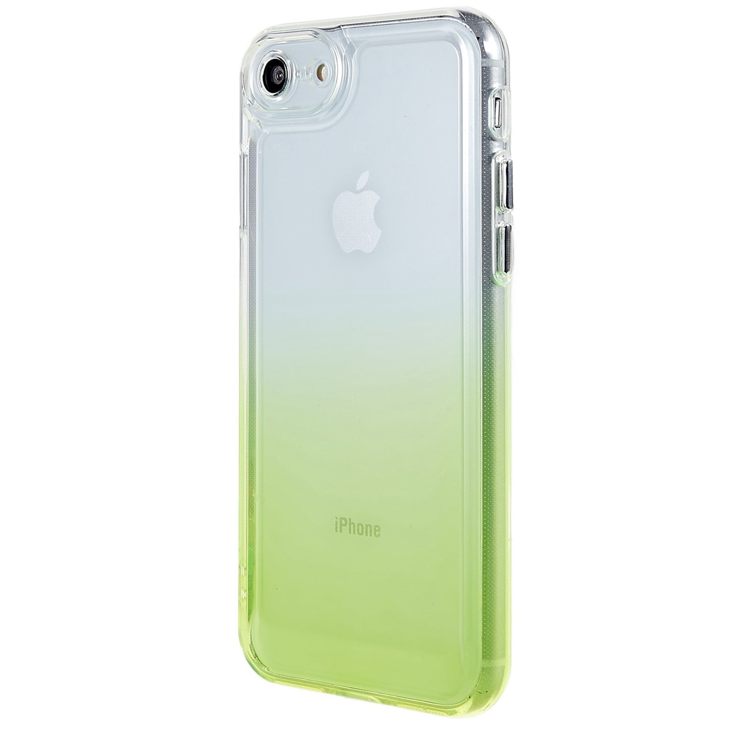 For iPhone 7 / 8 / SE (2020) / SE (2022) Gradient TPU Case Electroplating Buttons Mobile Phone Back Cover