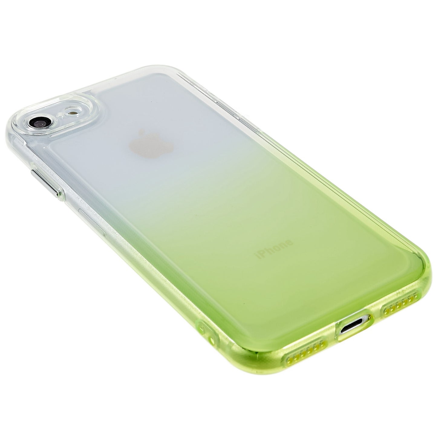For iPhone 7 / 8 / SE (2020) / SE (2022) Gradient TPU Case Electroplating Buttons Mobile Phone Back Cover
