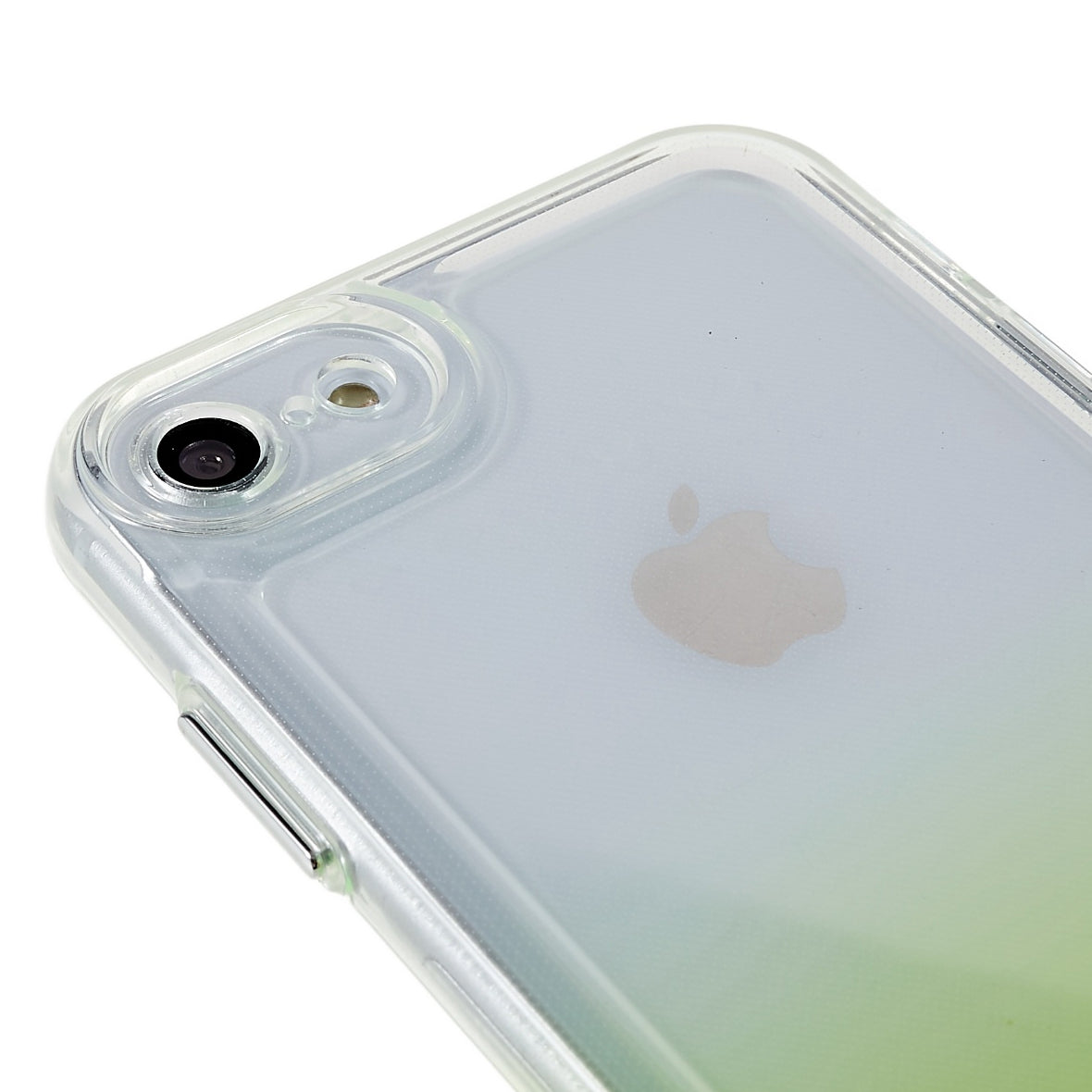 For iPhone 7 / 8 / SE (2020) / SE (2022) Gradient TPU Case Electroplating Buttons Mobile Phone Back Cover