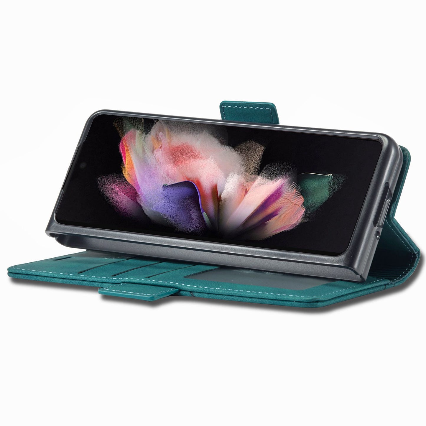 FORWENW F3-Series For Samsung Galaxy Z Fold3 5G Anti-fall Flip Wallet Case PU Leather Protective Cover with Stand Phone Shell