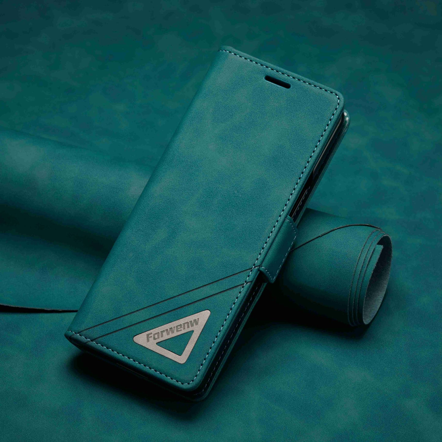 FORWENW F3-Series For Samsung Galaxy Z Fold3 5G Anti-fall Flip Wallet Case PU Leather Protective Cover with Stand Phone Shell