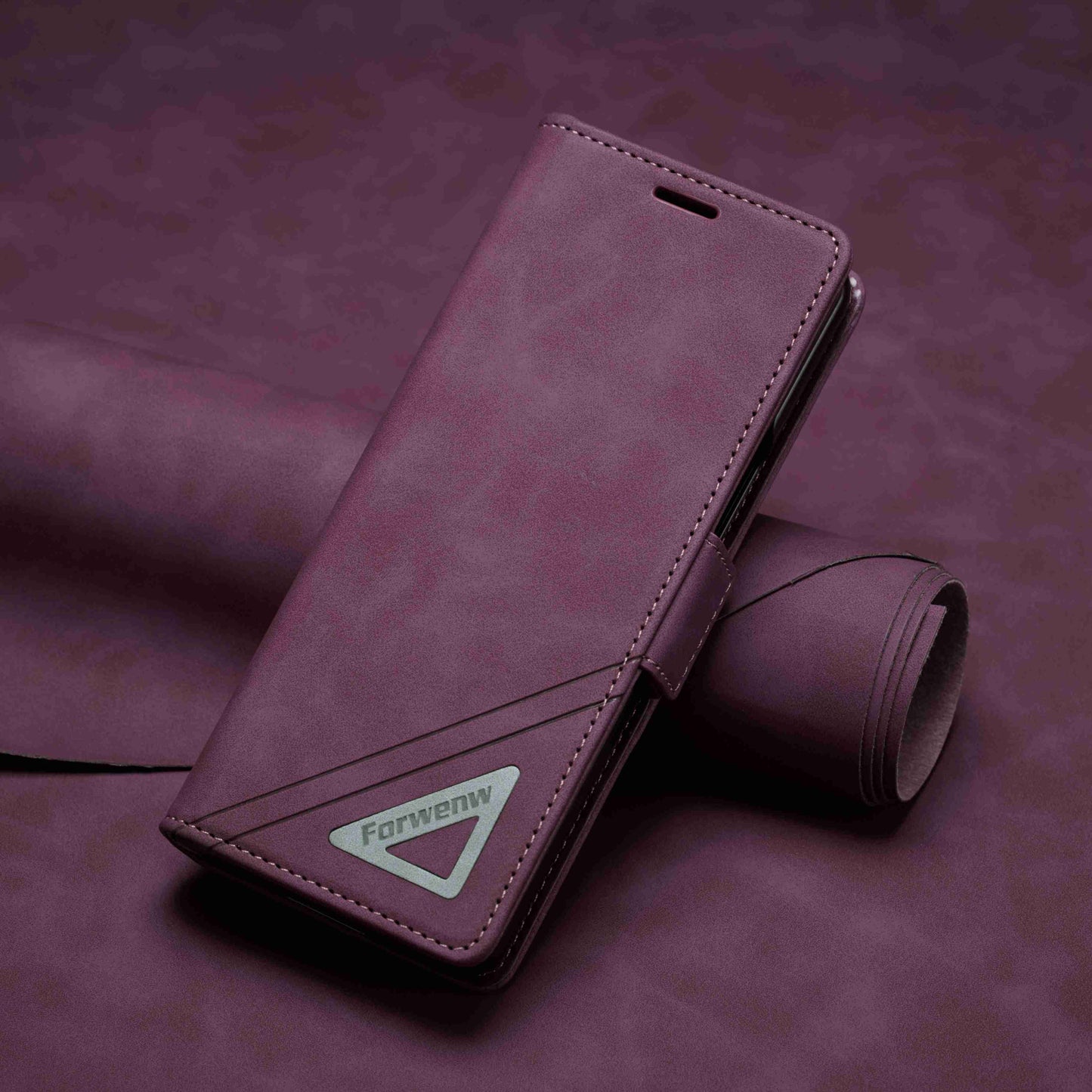 FORWENW F3-Series For Samsung Galaxy Z Fold3 5G Anti-fall Flip Wallet Case PU Leather Protective Cover with Stand Phone Shell