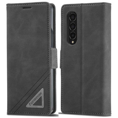 FORWENW F3-Series For Samsung Galaxy Z Fold3 5G Anti-fall Flip Wallet Case PU Leather Protective Cover with Stand Phone Shell