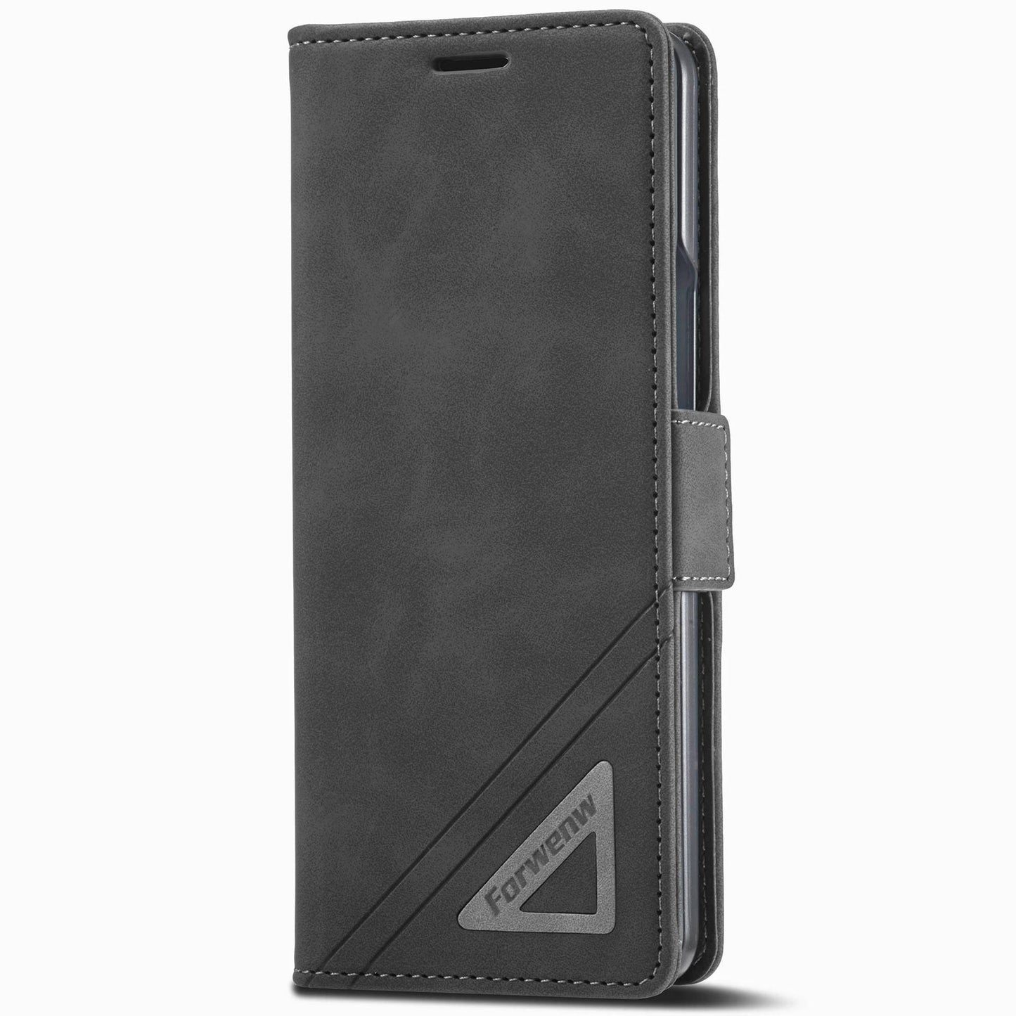 FORWENW F3-Series For Samsung Galaxy Z Fold3 5G Anti-fall Flip Wallet Case PU Leather Protective Cover with Stand Phone Shell