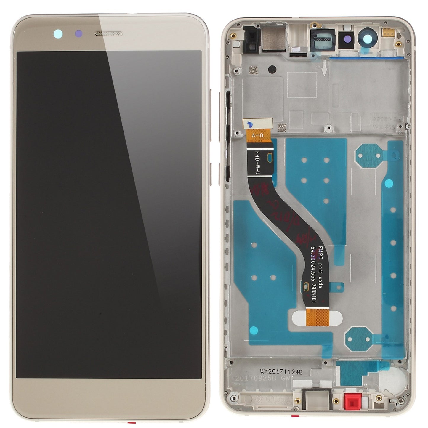 For Huawei P10 Lite Grade C LCD Screen and Digitizer Assembly + Frame Replacement Part (without Logo)