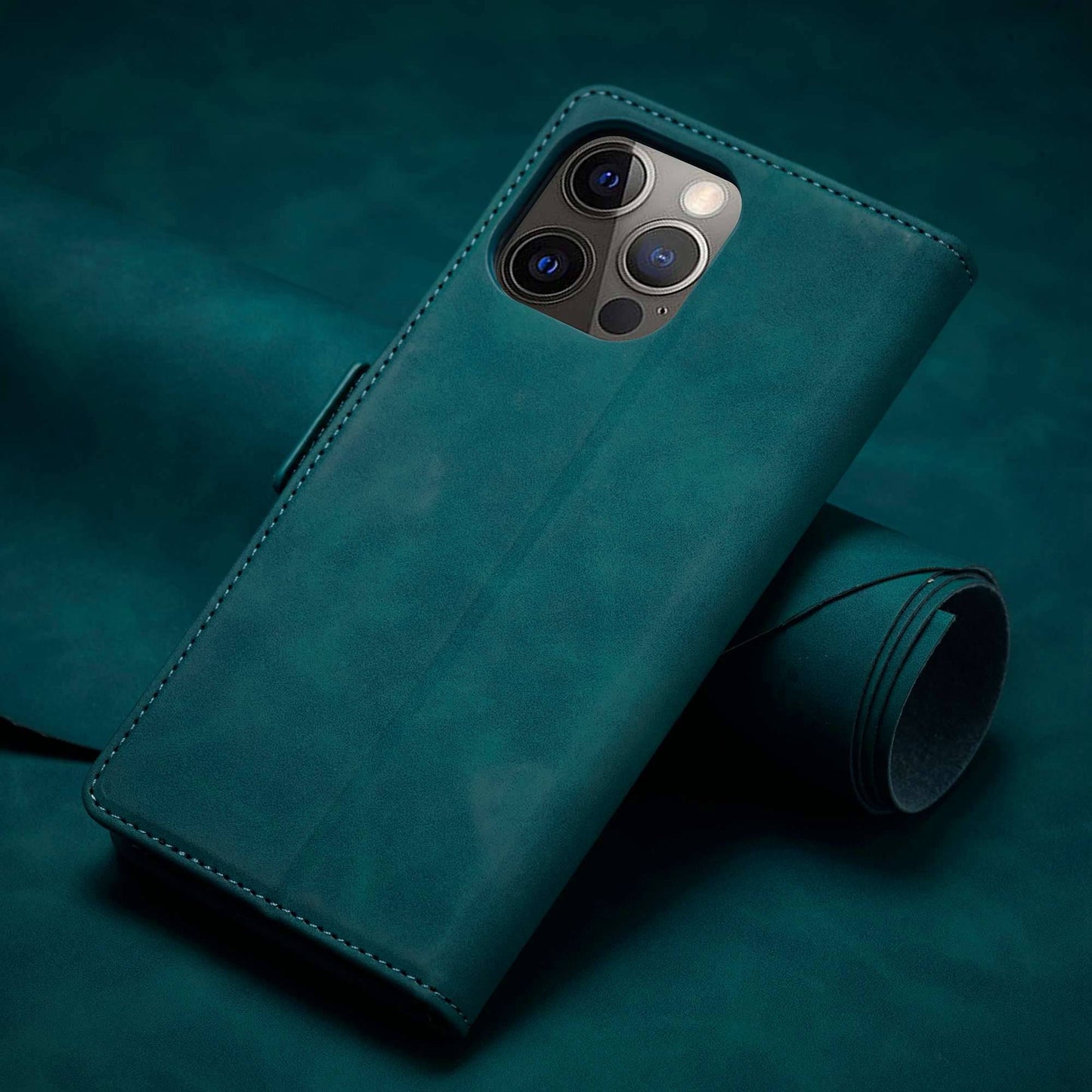 FORWENW F3-Series For iPhone 13 Pro 6.1 inch Drop-proof Anti-scratch Wallet Case PU Leather Cell Phone Cover with Stand