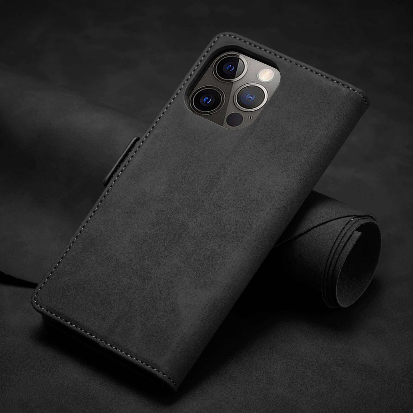 FORWENW F3-Series For iPhone 13 Pro 6.1 inch Drop-proof Anti-scratch Wallet Case PU Leather Cell Phone Cover with Stand