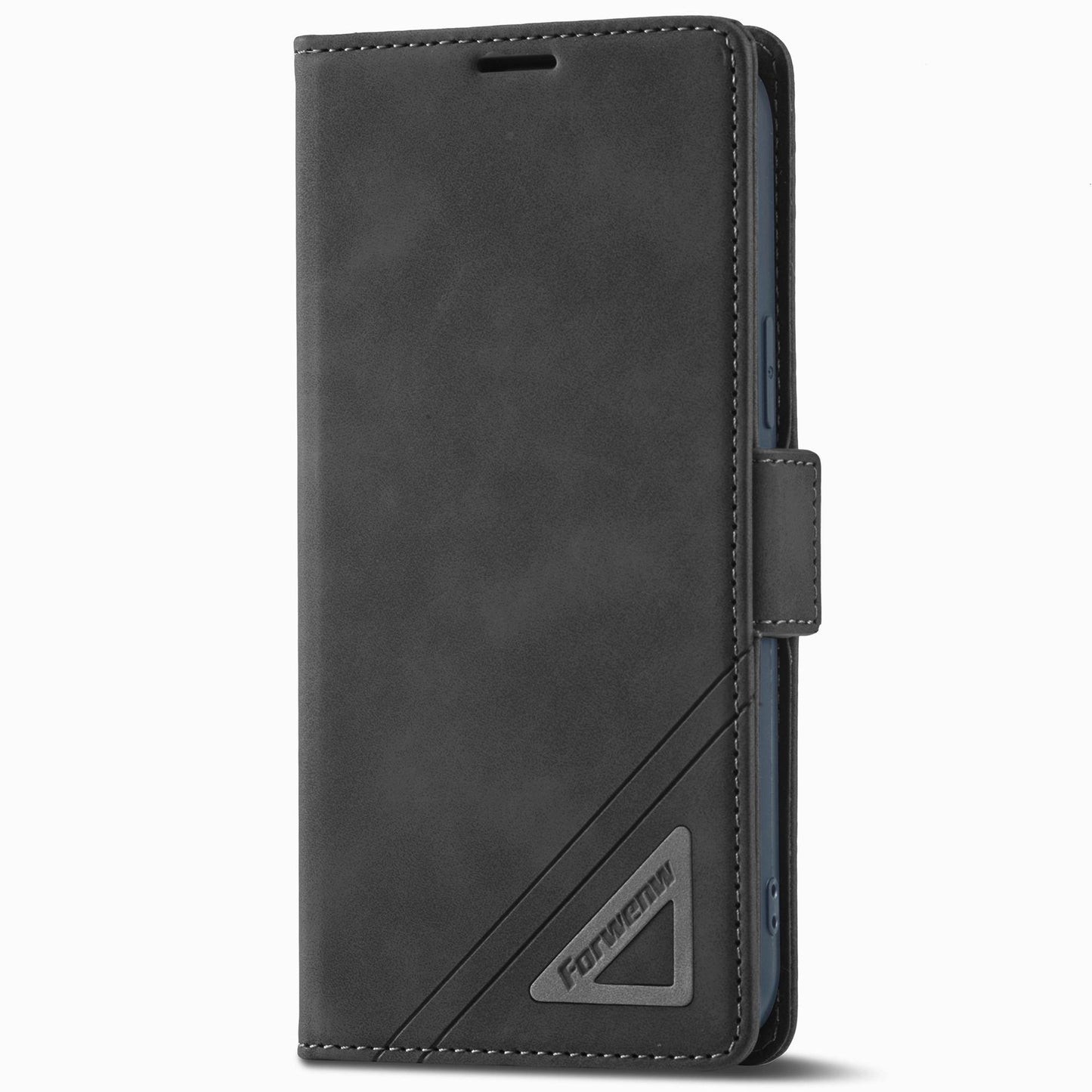 FORWENW F3-Series For iPhone 13 Pro 6.1 inch Drop-proof Anti-scratch Wallet Case PU Leather Cell Phone Cover with Stand