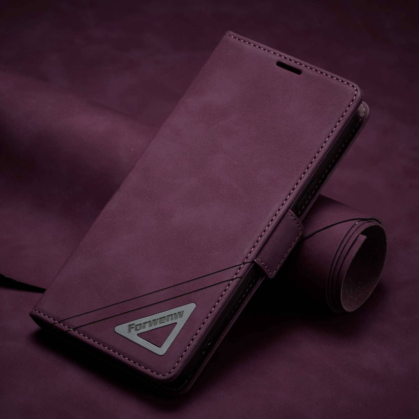 FORWENW F3-Series For iPhone 13 Pro 6.1 inch Drop-proof Anti-scratch Wallet Case PU Leather Cell Phone Cover with Stand