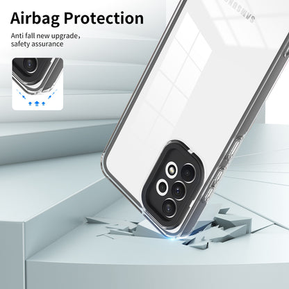 For Samsung Galaxy A32 4G (EU Version) 3-in-1 Clear TPU Backplate + PC Frame + PC Camera Protection Phone Drop-proof Case Anti-scratch Back Cover
