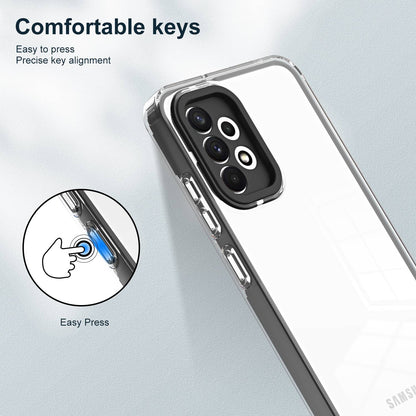 For Samsung Galaxy A32 4G (EU Version) 3-in-1 Clear TPU Backplate + PC Frame + PC Camera Protection Phone Drop-proof Case Anti-scratch Back Cover