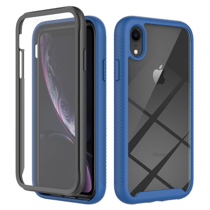 For iPhone XR 6.1 inch 3-in-1 Anti-scratch Phone Case Hard PC + Soft TPU Drop-proof Mobile Phone Hybrid Cover with PET Screen Protector