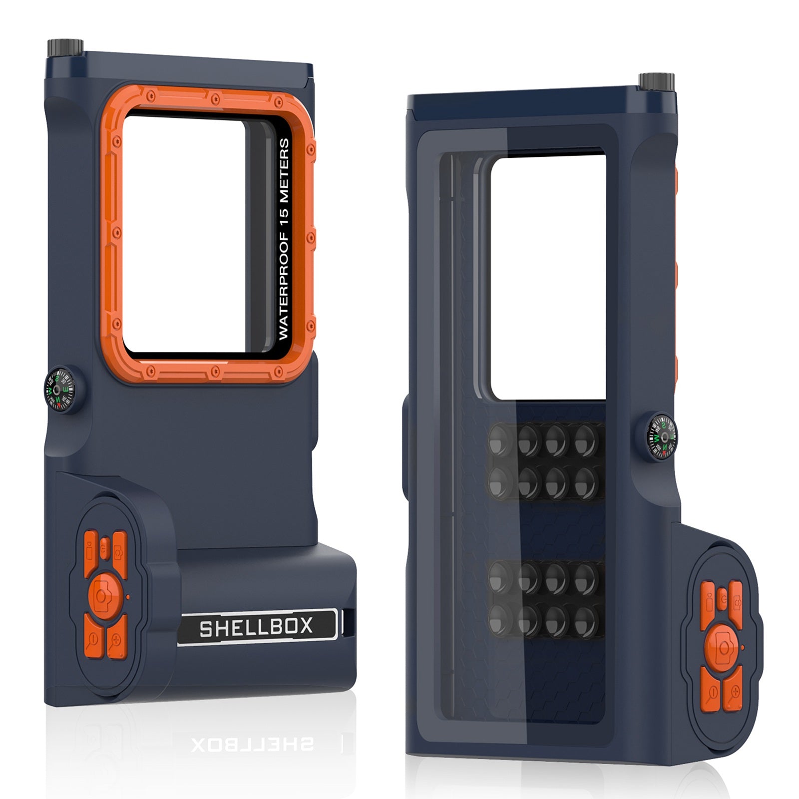SHELLBOX Professional Diving Phone Case 15M Waterproof Protective Housing Case for iPhone 13 Pro Max / X /  XR / XS Max Underwater Phone Case with Bluetooth Camera Module
