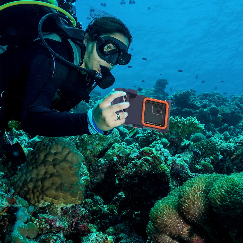 SHELLBOX Professional Diving Phone Case 15M Waterproof Protective Housing Case for iPhone 13 Pro Max / X /  XR / XS Max Underwater Phone Case with Bluetooth Camera Module