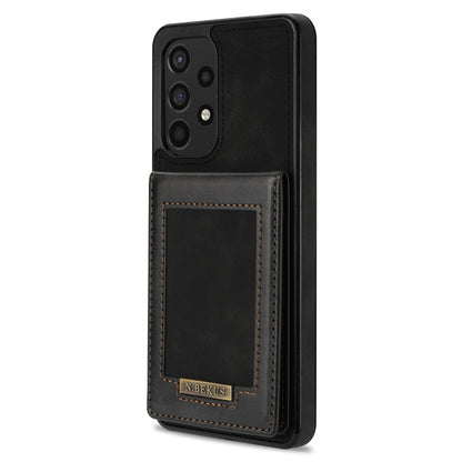N.BEKUS For Samsung Galaxy A52 4G / 5G / A52s 5G Shockproof Phone Case Vertical Card Holder Kickstand PU Leather+TPU RFID Blocking Phone Cover