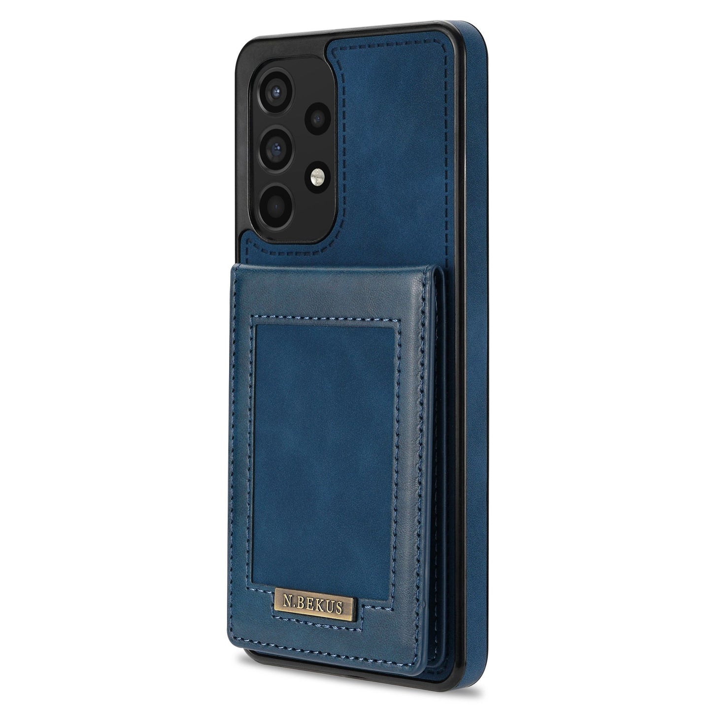N.BEKUS For Samsung Galaxy A52 4G / 5G / A52s 5G Shockproof Phone Case Vertical Card Holder Kickstand PU Leather+TPU RFID Blocking Phone Cover