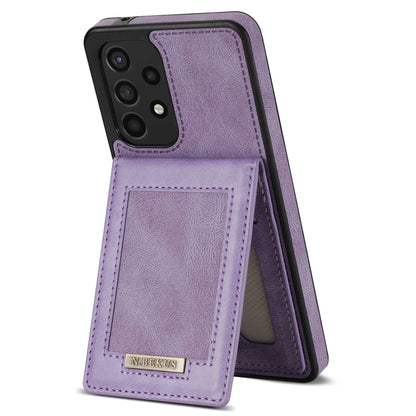 N.BEKUS For Samsung Galaxy A52 4G / 5G / A52s 5G Shockproof Phone Case Vertical Card Holder Kickstand PU Leather+TPU RFID Blocking Phone Cover