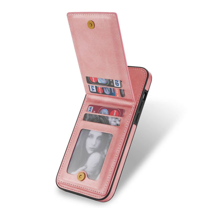N.BEKUS RFID Blocking Phone Case for iPhone 13 Pro 6.1 inch, Vertical Card Holder Kickstand Design PU Leather and TPU Phone Cover